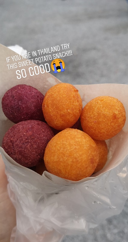 Sweet potato snacks after work in Thailand...tasty!
